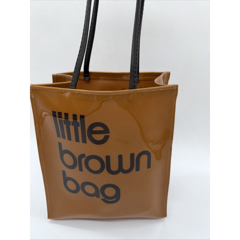 BLOOMINGDALES Little Brown Bag Iconic Tote, Small Vinyl - 9 x 7.5 x 4.5"